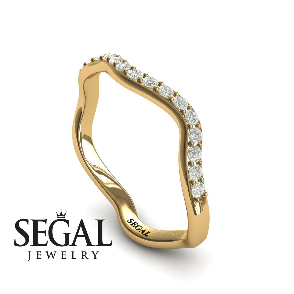 Wedding Ring Sets his and hers - The Leaves Festival Bridal Set Diamond Ring- Allison no. 1