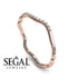 Painter's Muse Bridal Set Diamond Engagement Ring- Rose Gold - Sophie no. 2