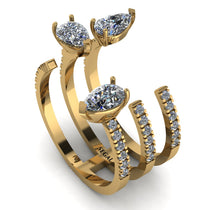 Pear Shape Diamond Glam Open Ring - Quinn No. 1 image 1