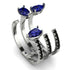 Pear Shape Sapphire Glam Open Ring - Quinn No. 45 image 1
