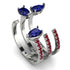 Pear Shape Sapphire Glam Open Ring - Quinn No. 60