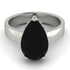Johnny's Hidden Halo Pear Black Diamond Engagement Ring - Mary No. 9