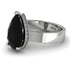 Johnny's Hidden Halo Pear Black Diamond Engagement Ring - Mary No. 9