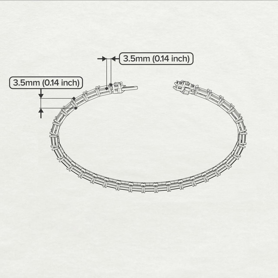 Emerald Cut Emerald Tennis Bracelet - Rachel No. 5