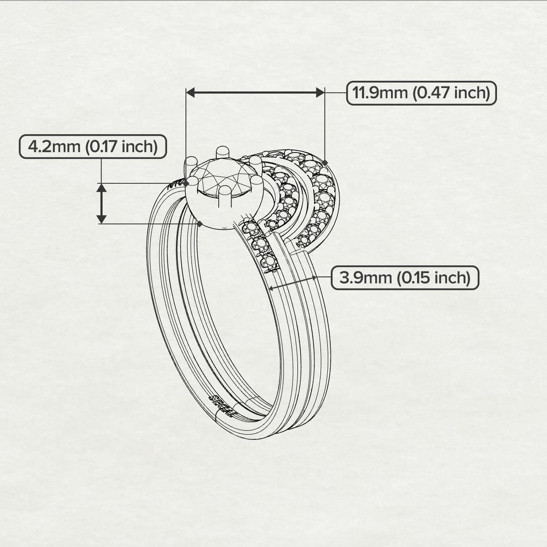 Stacking Ruby Bridal Set - Mckenzie No. 27