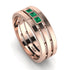 Geometrical Emerald Wedding Ring - David No. 5