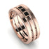 Geometrical Black Diamond Wedding Ring - David No. 8