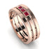 Geometrical Ruby Wedding Ring - David No. 11