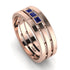 Geometrical Sapphire Wedding Ring - David No. 14