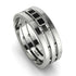 Geometrical Black Diamond Wedding Ring - David No. 9