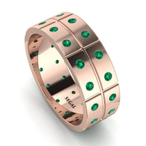 Glamorous Eternity Emerald Wedding Band - Carter No. 5 image 1