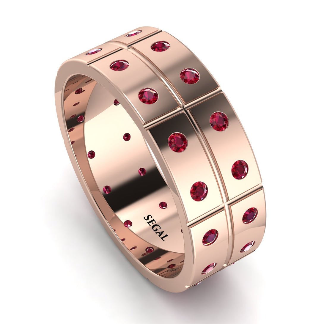 Glamorous Eternity Ruby Wedding Band - Carter No. 11