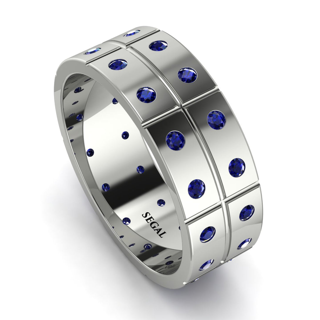 Glamorous Eternity Sapphire Wedding Band - Carter No. 15