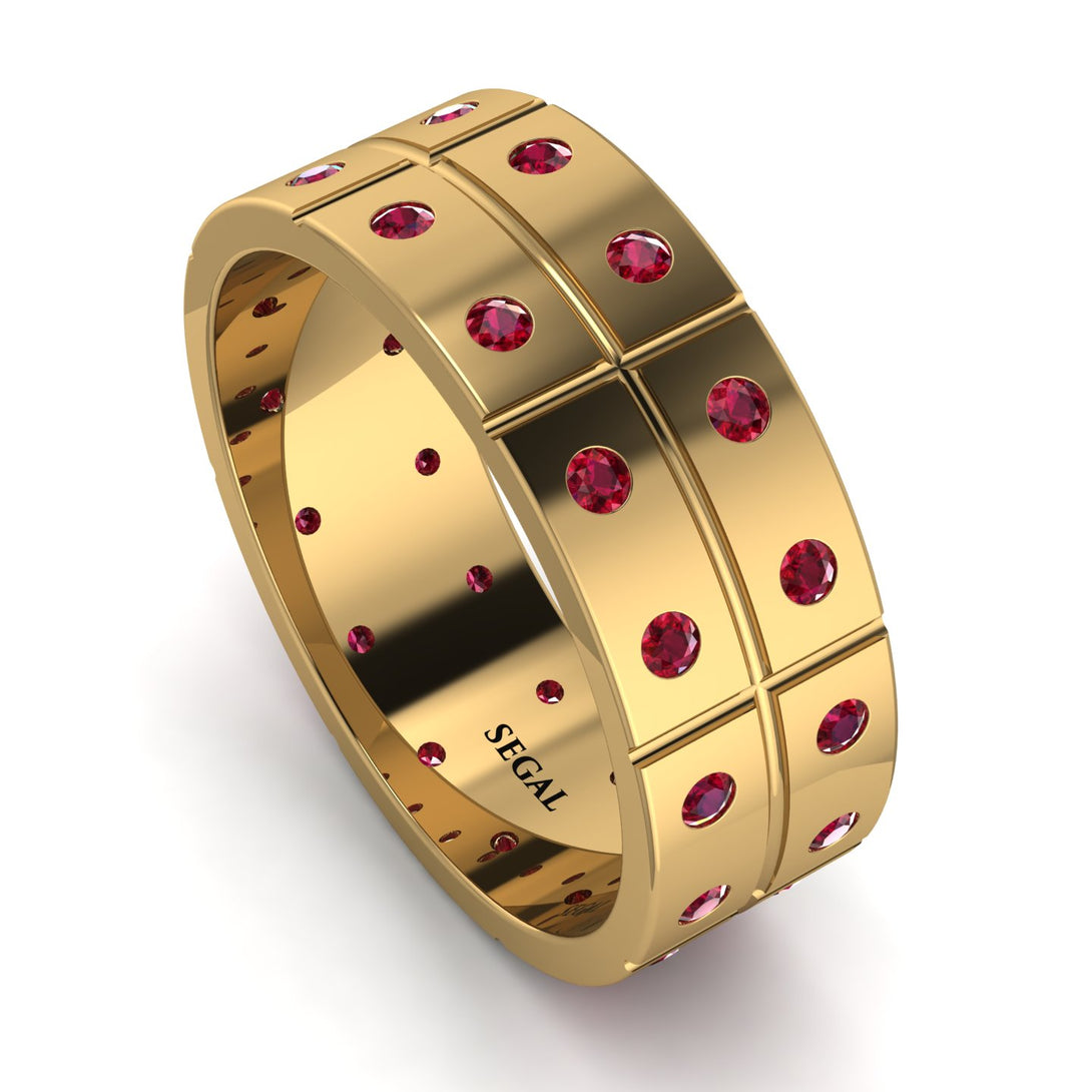 Glamorous Eternity Ruby Wedding Band - Carter No. 10