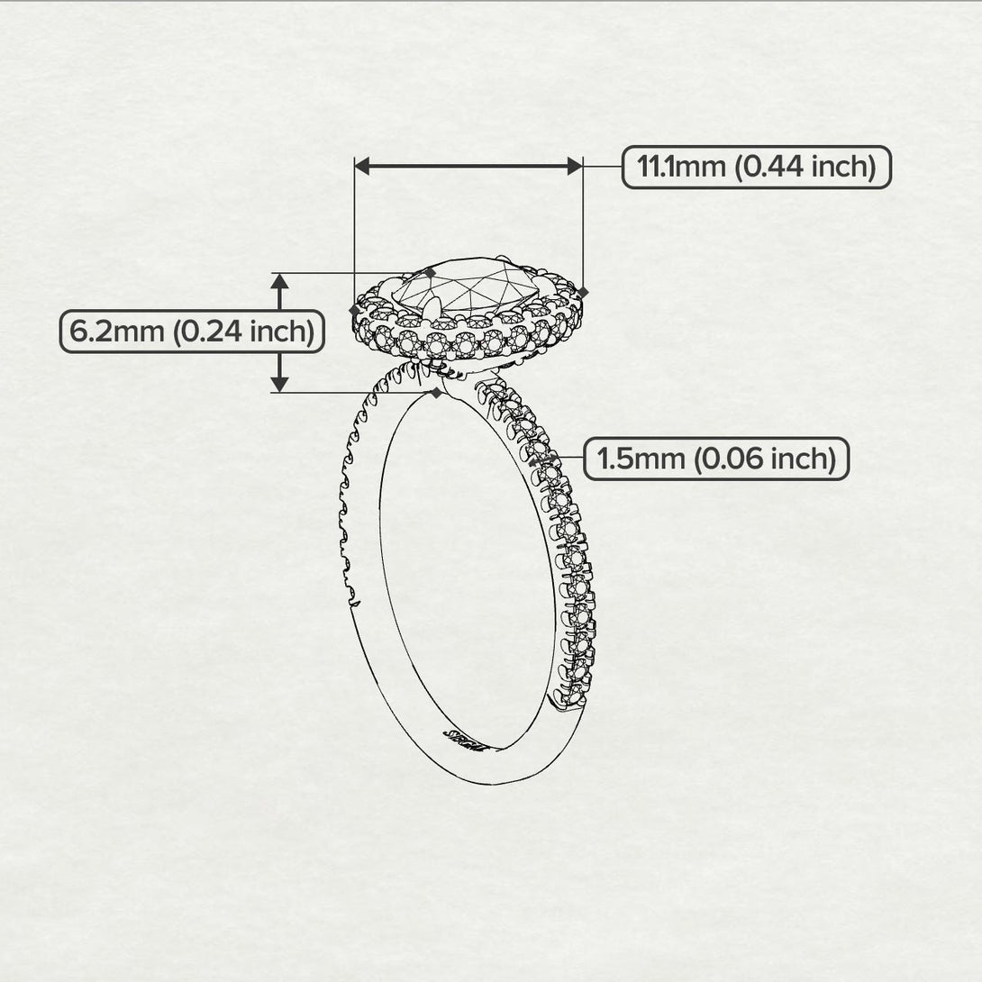 Oval Emerald Halo Hidden Diamonds Ring - Amy No. 4