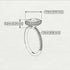 Two Tones Oval Diamond Halo Hidden Diamonds Ring - Amy No. 78