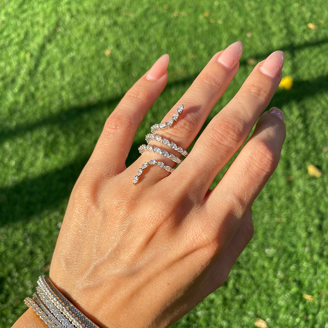 Luxurious Spring-Shaped Diamond Ring- Delia no. 1