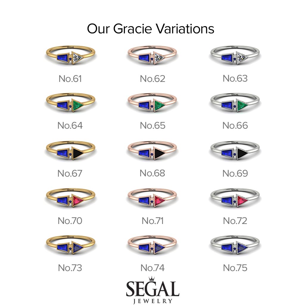 Geometrical Arrow Ruby Ring - Gracie No. 51