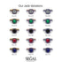Cushion Emerald Halo Engagement Ring - Jade No. 36