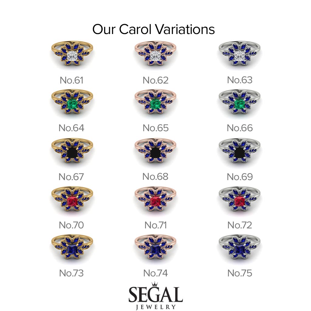 Floral Nature Inspired Diamond Ring - Carol No. 31