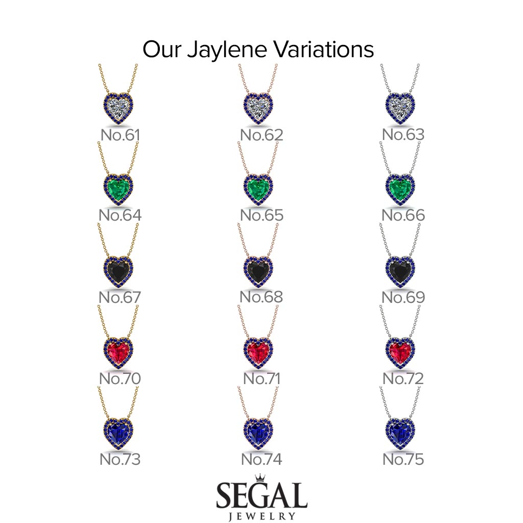 4.7Ct Ruby Halo Heart Necklace - Jaylene No. 12