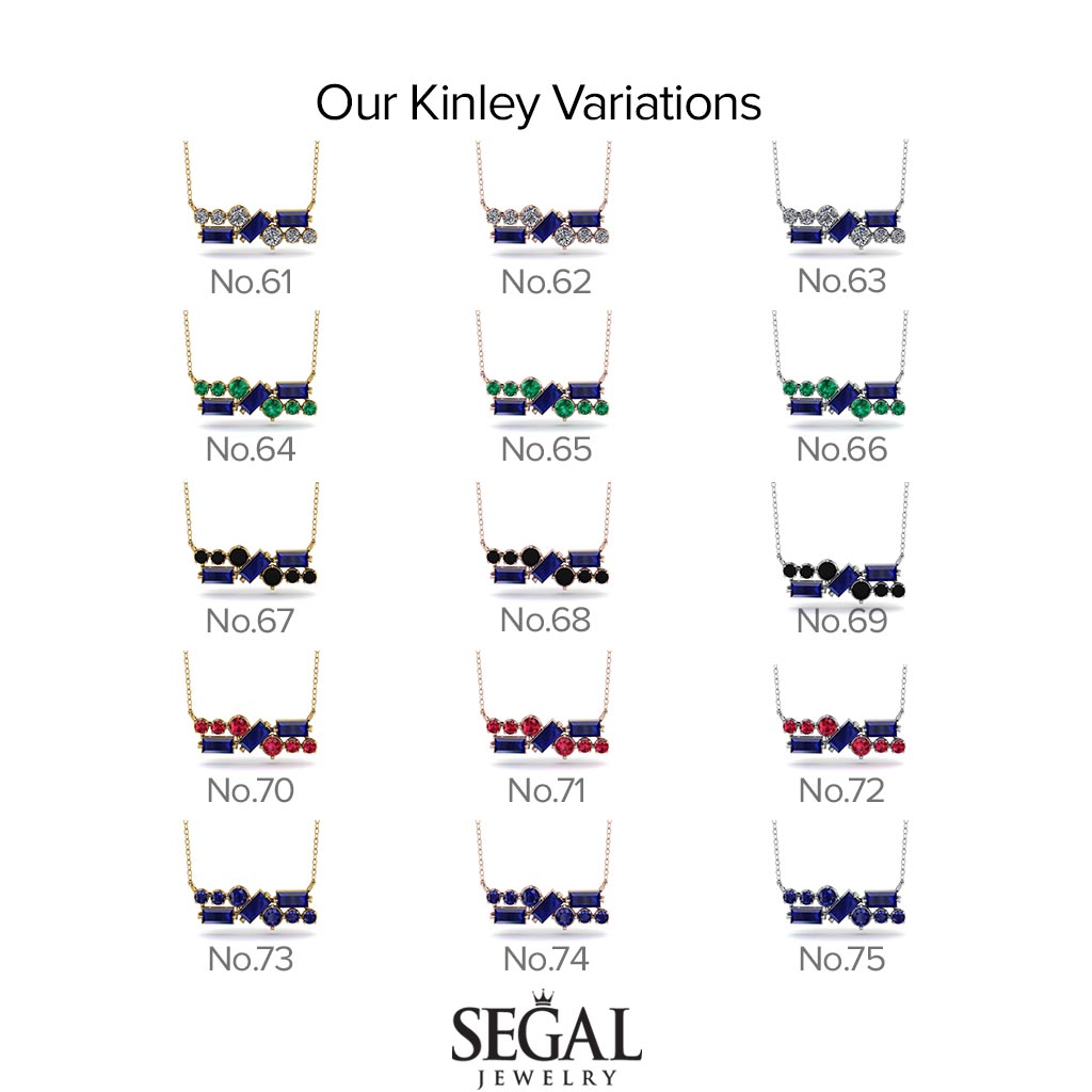 Diamond Baguette Necklace Mix - Kinley No. 1