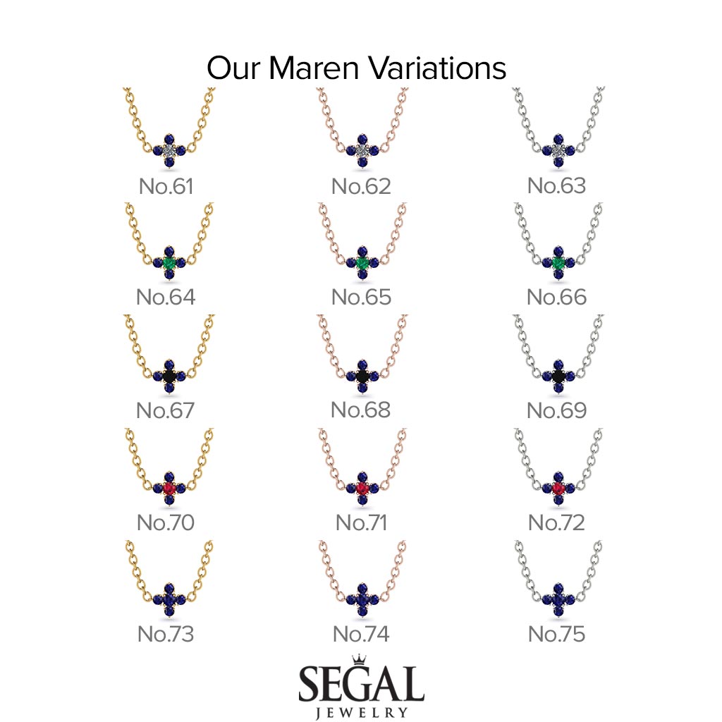 Compass Black Diamond Necklace - Maren No. 54