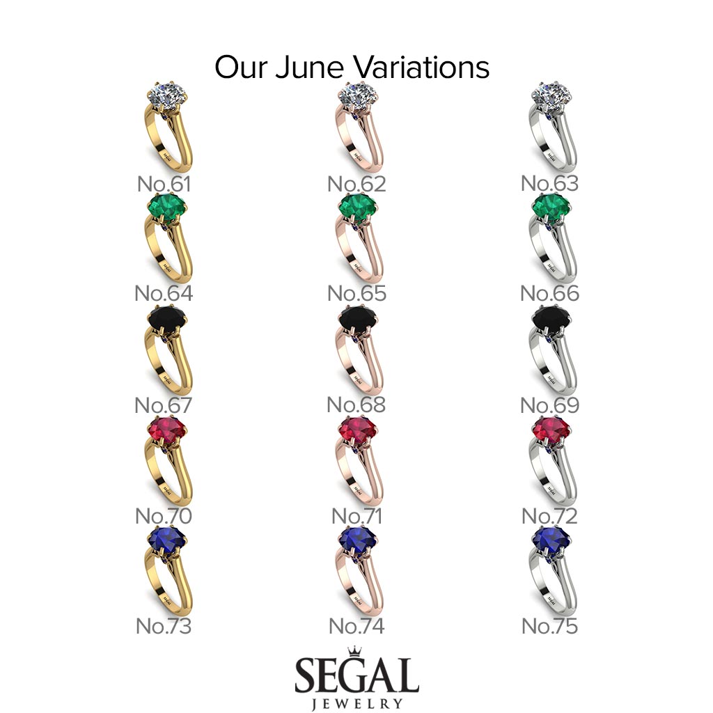 3ct Sapphire Engagement Ring - June No. 74