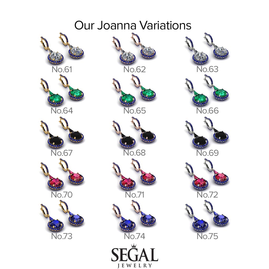 Hidden Halo Emerald Earrings - Joanna No. 5