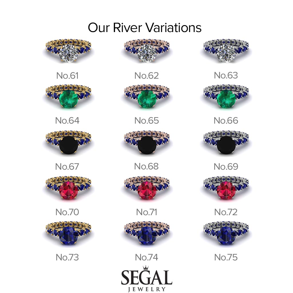 Fancy Sapphire Engagement Ring - River No. 43