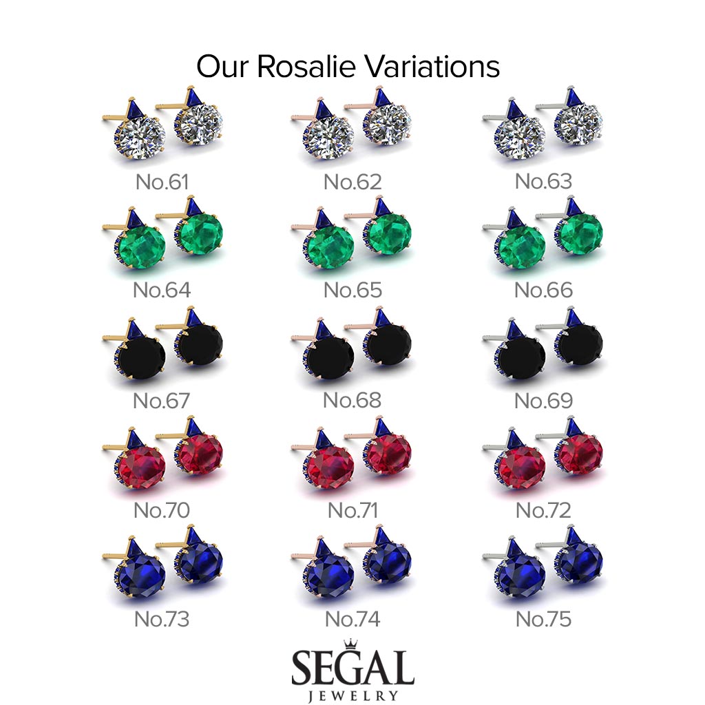 Hidden Halo Emerald Earrings - Rosalie No. 21