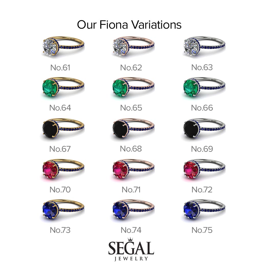 Hidden Halo Sapphire Ring - Fiona No. 60