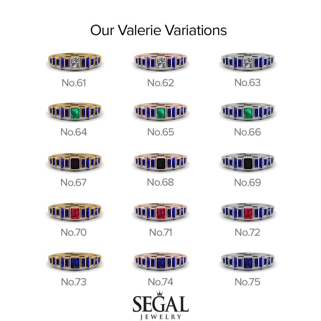 Emerald Sapphire Mix Band - Valerie No. 60