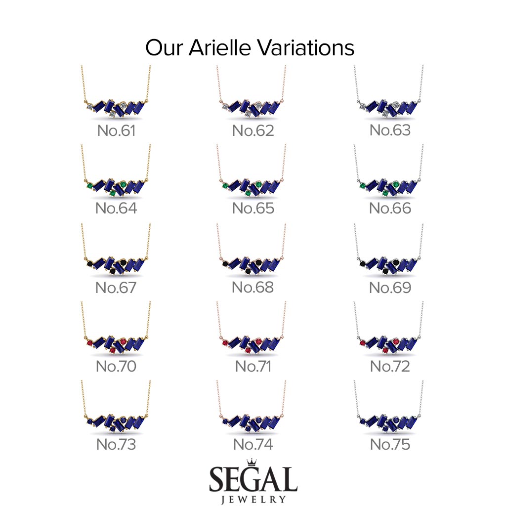 Baguette Emerald Necklace - Arielle No. 6