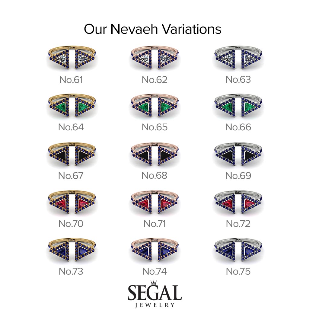 Triangle Emerald Open Ring - Nevaeh No. 35