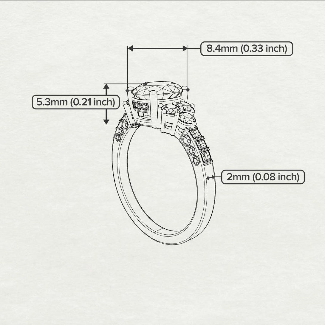 Oval Glamorous Ruby Engagement Ring - Mariah No. 71