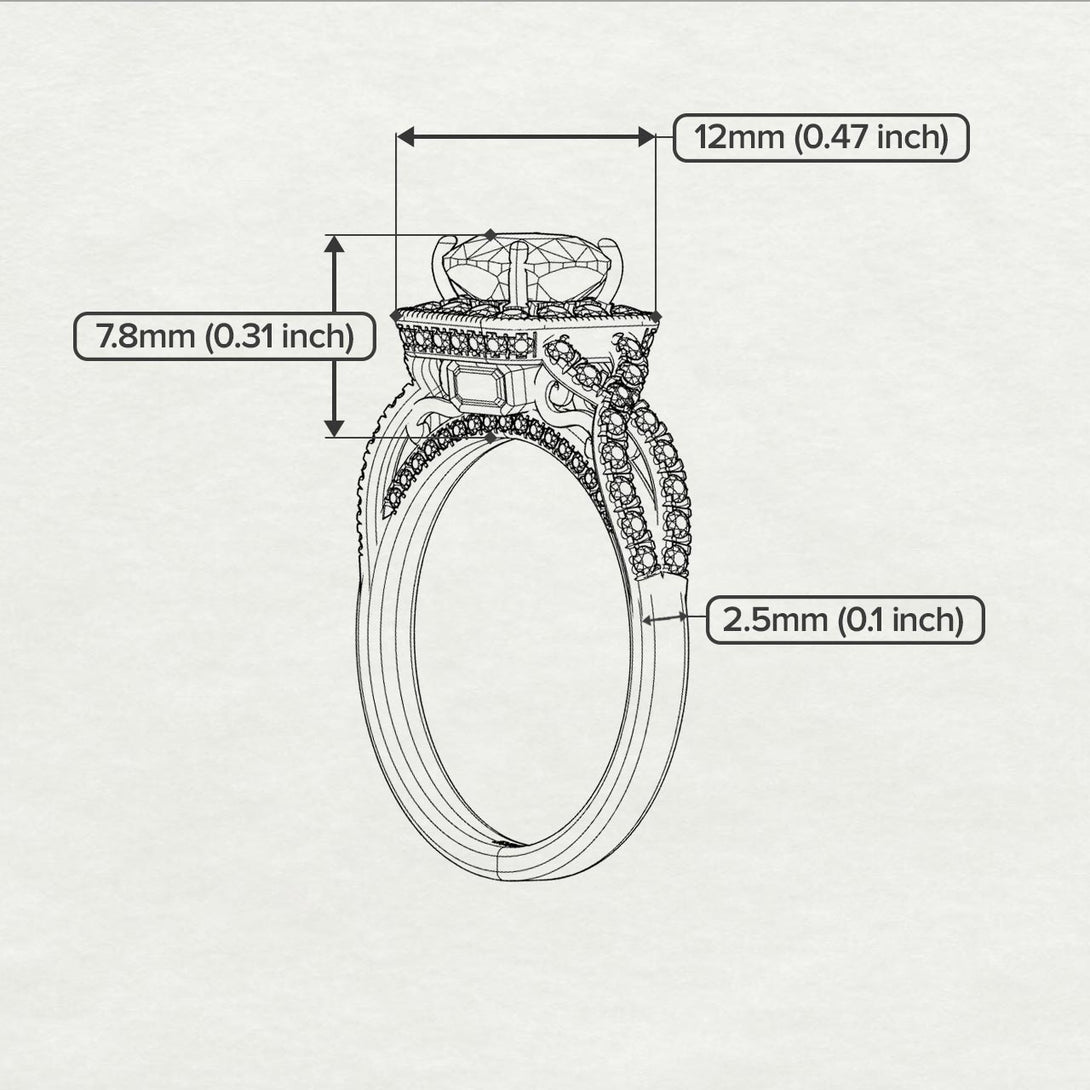 Cushion Cut Emerald Milgrain Engagement Ring - Adelyn No. 34