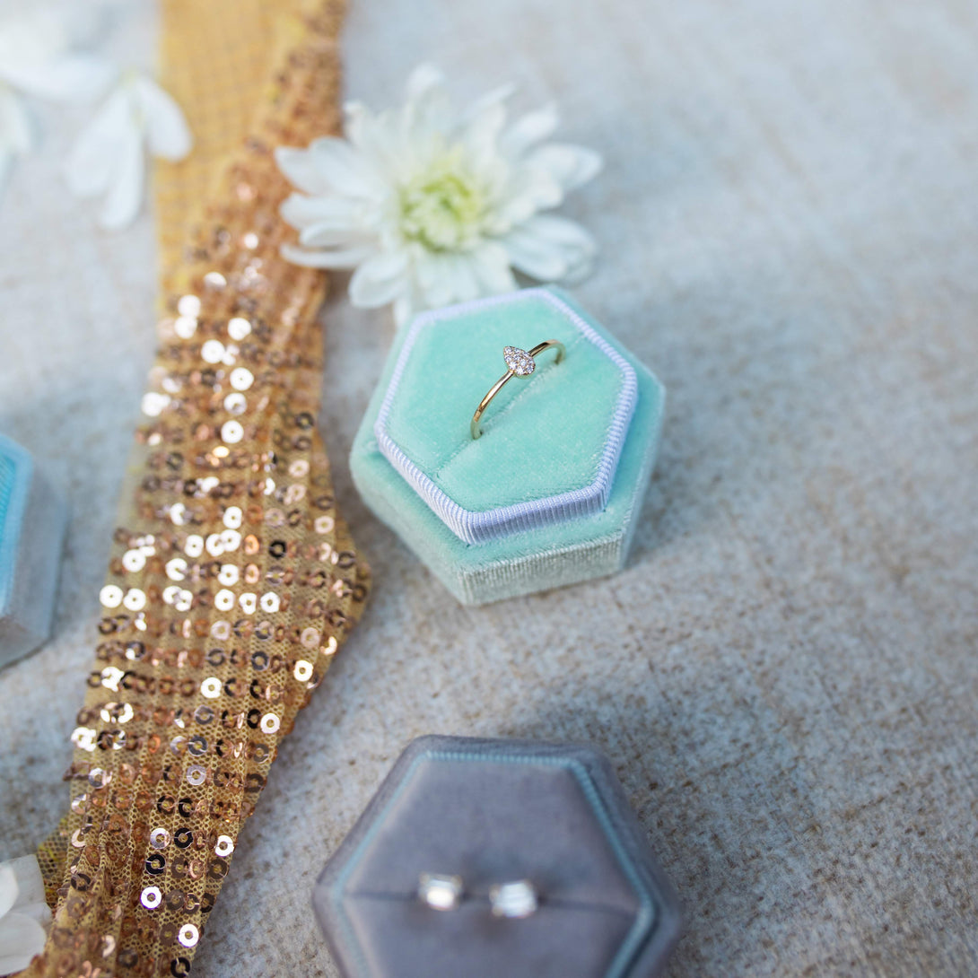 Minimalist Pear Diamond Ring - Genesis No. 1