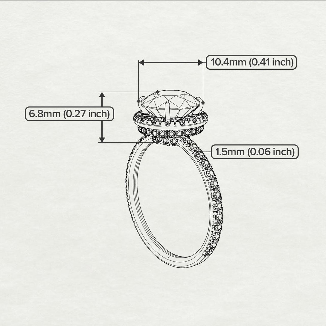 2ct Big Double Hidden Halo Ruby Engagement Ring - Catalina No. 10