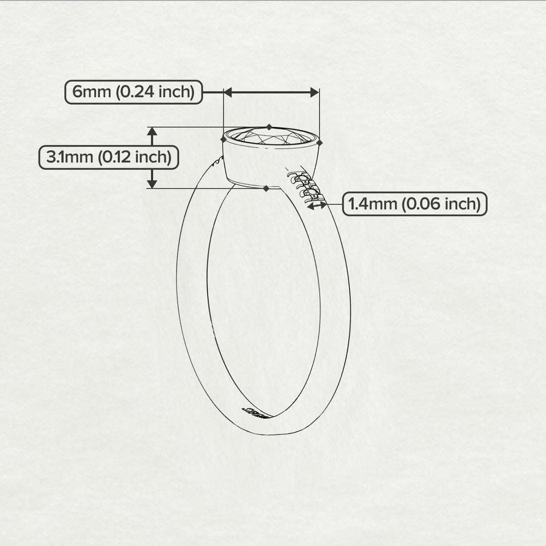 Bezel Minimalist Diamond Ring - Kinsley No. 2