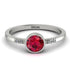 Bezel Minimalist Ruby Ring - Kinsley No. 12