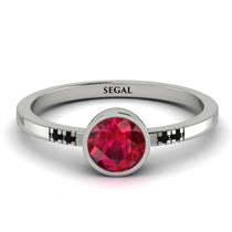 Bezel Minimalist Ruby Ring - Kinsley No. 27 image 1