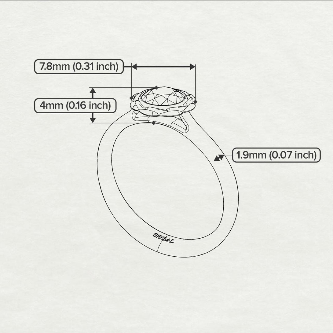 Solitaire Minimalist Sapphire Ring - Eden No. 13