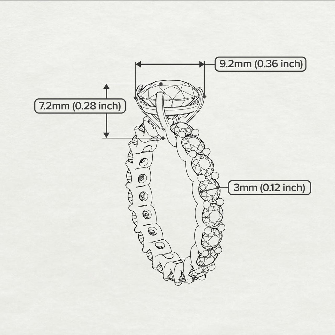 Fancy Black Diamond Engagement Ring - River No. 9