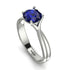 Solitaire Twist Shank Sapphire Ring - Eleanor No. 15