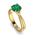 Solitaire Twist Shank Emerald Ring - Eleanor No. 4
