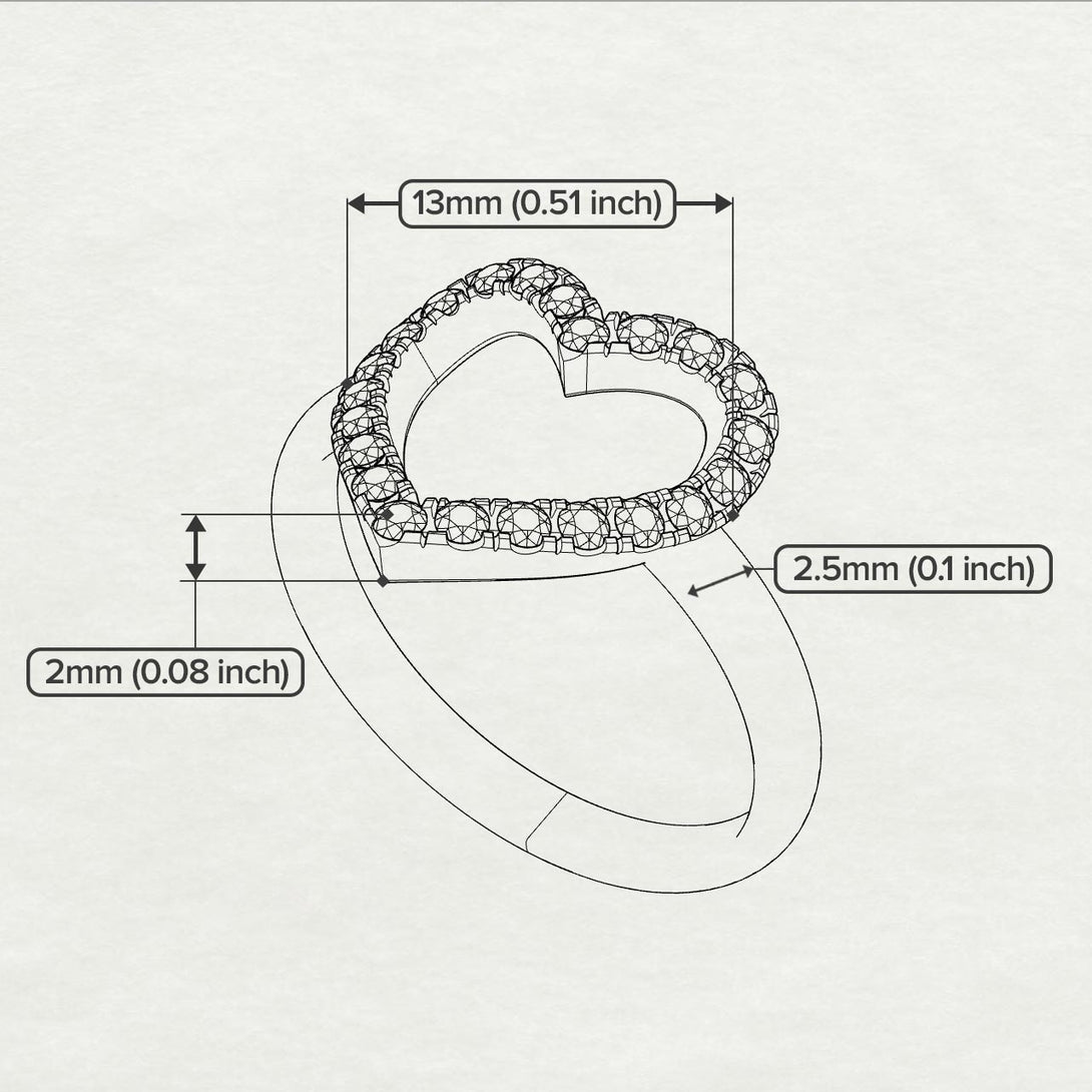 Ruby Heart Ring - Lia No. 12