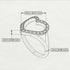 Split Shank Heart Black Diamond Ring - Delaney No. 8