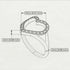 Two Tones Split Shank Heart Diamond Ring - Delaney No. 18