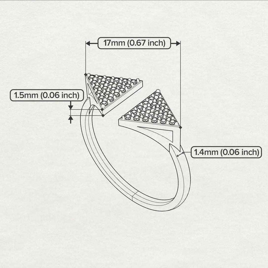 Triangle Open Diamond Ring - Hope No. 2